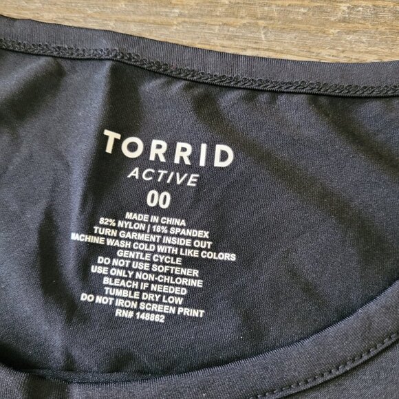 NWT TORRID | Tech Jersey Short Sleeve Active Tee Shirt Top | Sz. 00/M/10 - Picture 9 of 10